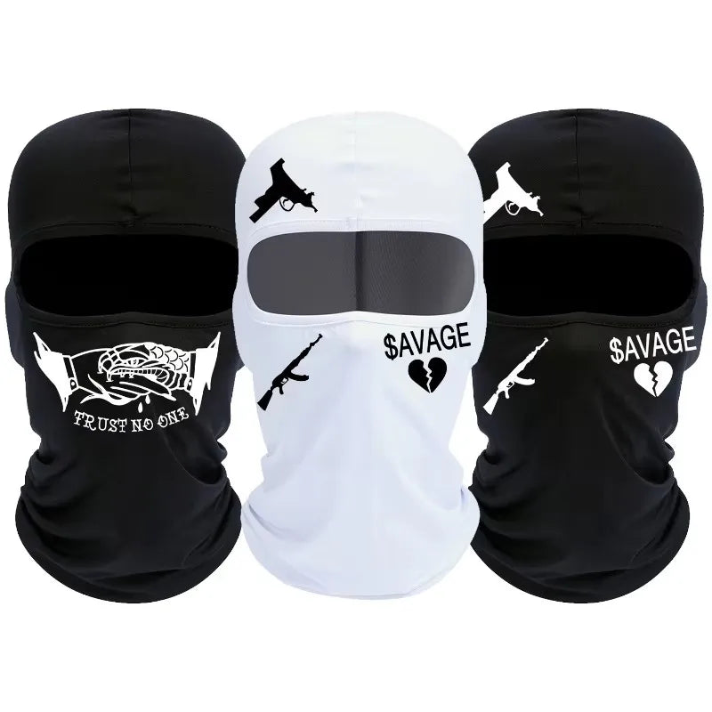 Cagoule balaclava à motifs urbains streetwear