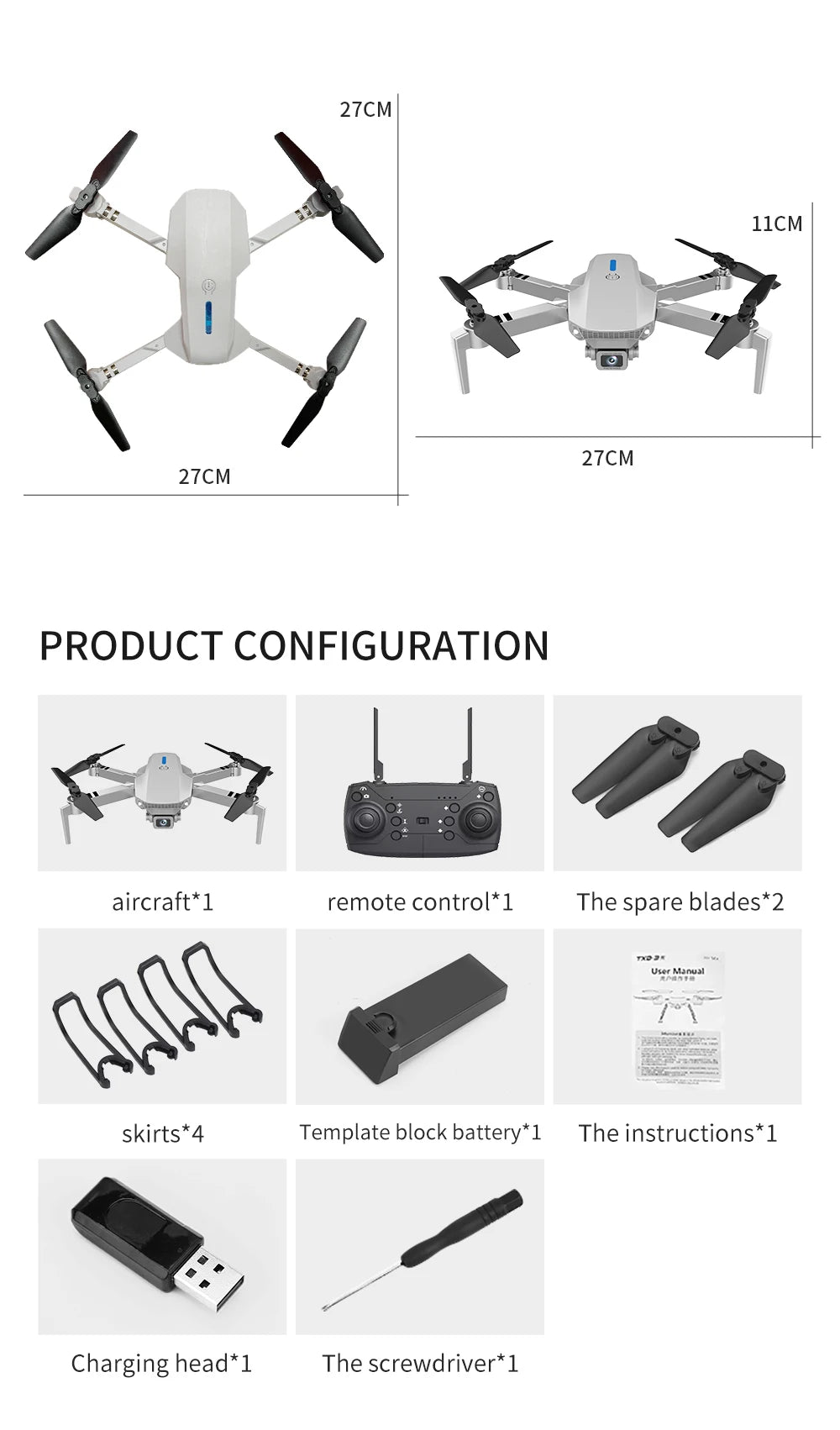 KBDFA 2025 E88 Professional Wide Angle RC HD 4K Camera drone Ma boutique