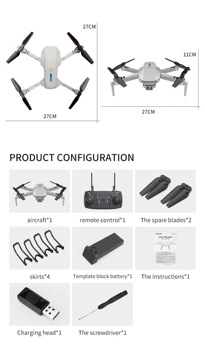 KBDFA 2025 E88 Professional Wide Angle RC HD 4K Camera drone Ma boutique