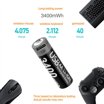 batterie rechargeable MATOV AA 1,5 V 3400mWh Ma boutique