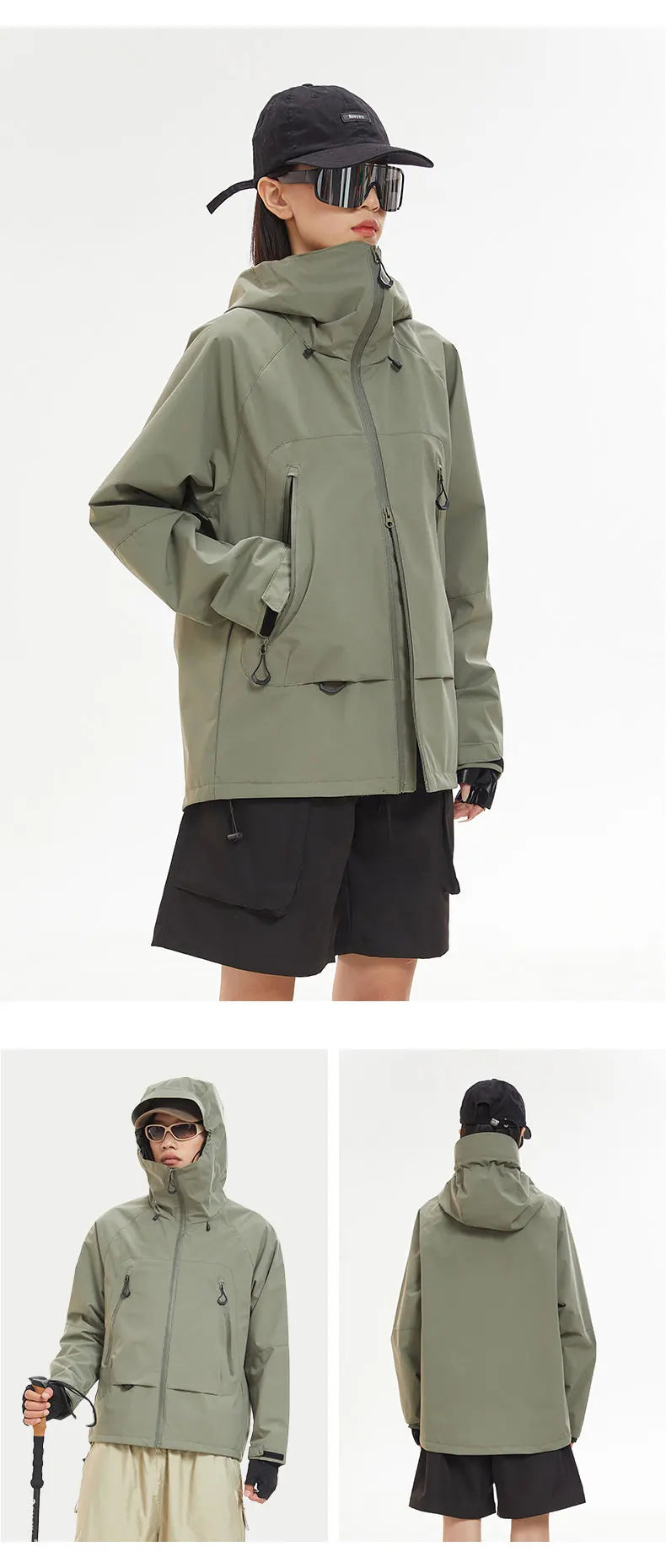 Veste de Randonnée Imperméable et Coupe-Vent Unisexe avec Capuche – Veste de Sport Haute Qualité pour Randonnée, Course et Escalade - BLACKBEARD OUTDOOR INDUSTRIES