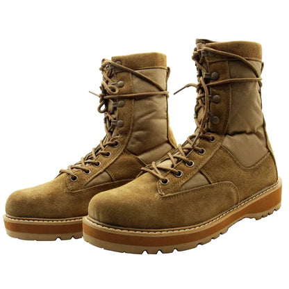Bottes tactiques homme en cuir suédé