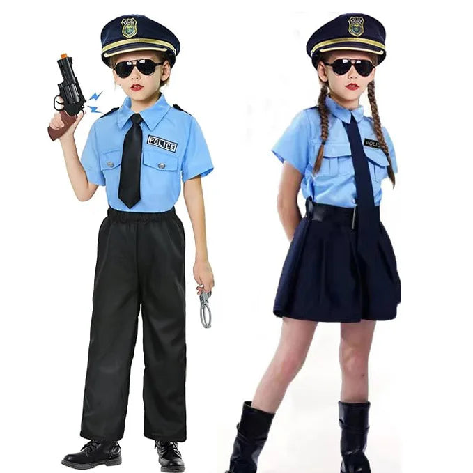 Costume Policier Enfant Garçon & Fille – Uniforme Police Jeu de Rôle Halloween - BLACKBEARD OUTDOOR INDUSTRIES