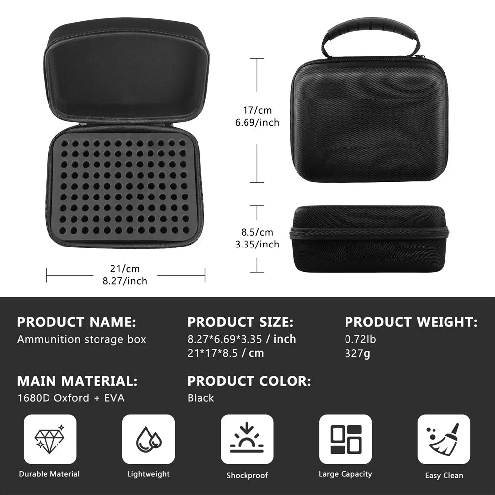 Boîte de Rangement pour Munitions .22LR / 9mm – Jusqu’à 468 Cartouches – Pochette Organiseur de Balles pour Pistolet et Fusil Ma boutique