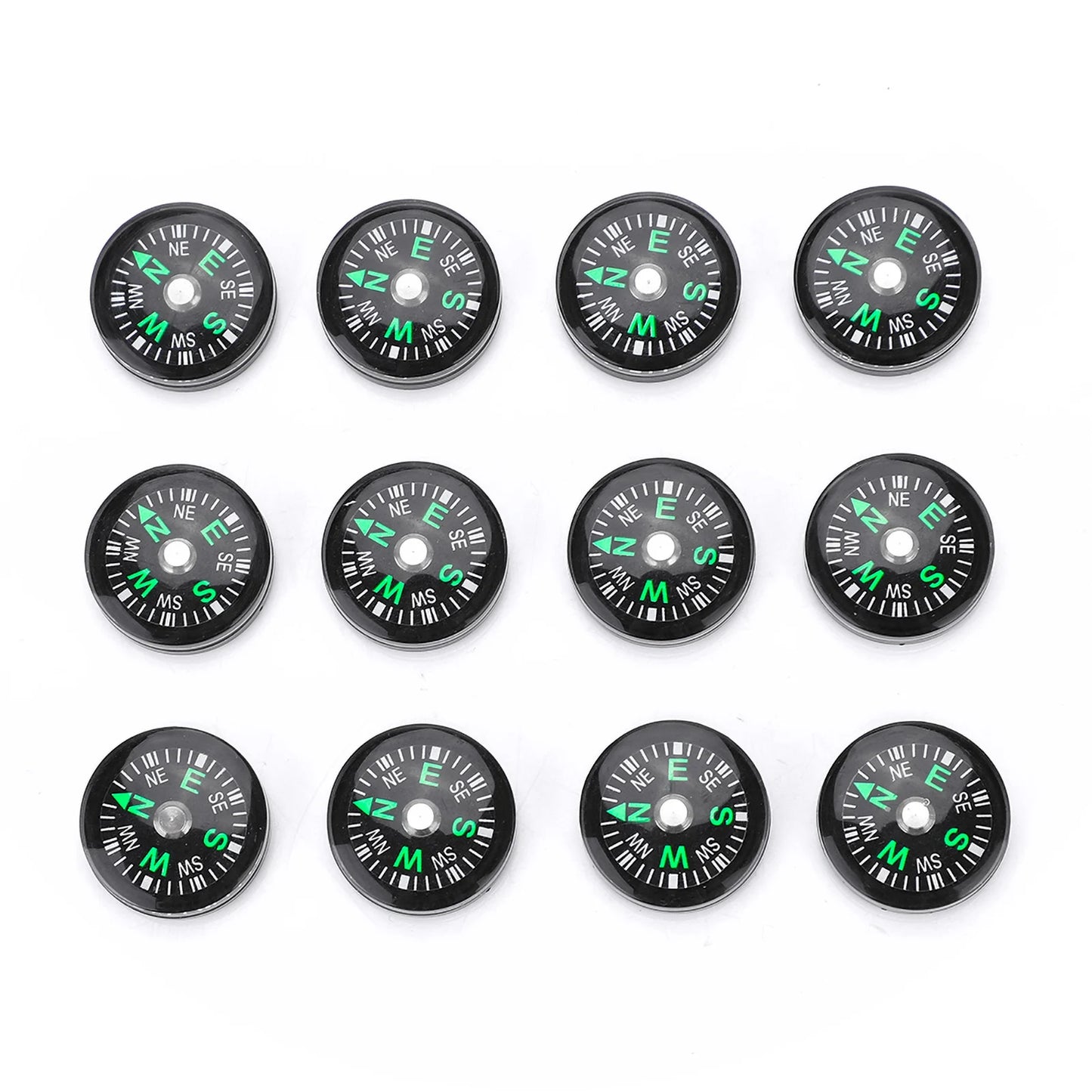 12 Pcs Mini Boussoles de Poche 20mm – Compas à Huile pour Randonnée, Camping et Activités Outdoor - BLACKBEARD OUTDOOR INDUSTRIES