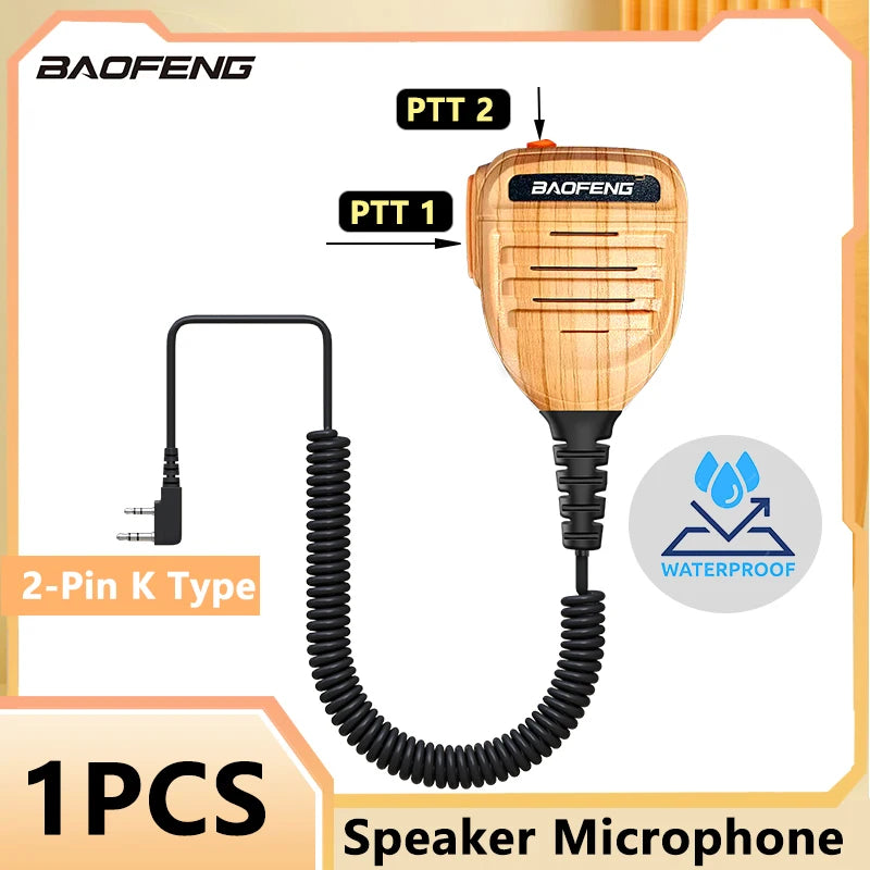 Baofeng BF-780 PTT Microphone à Distance pour Radio Walkie Talkie – Résistant à l'Eau pour Modèles UV-25L, M-5R, Quansheng UV-K5, UV-K6 et plus - BLACKBEARD OUTDOOR INDUSTRIES
