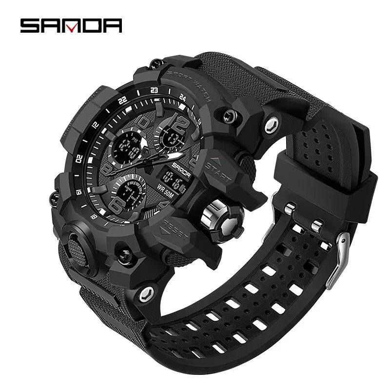 Montre militaire homme SANDA 6021 à double affichage