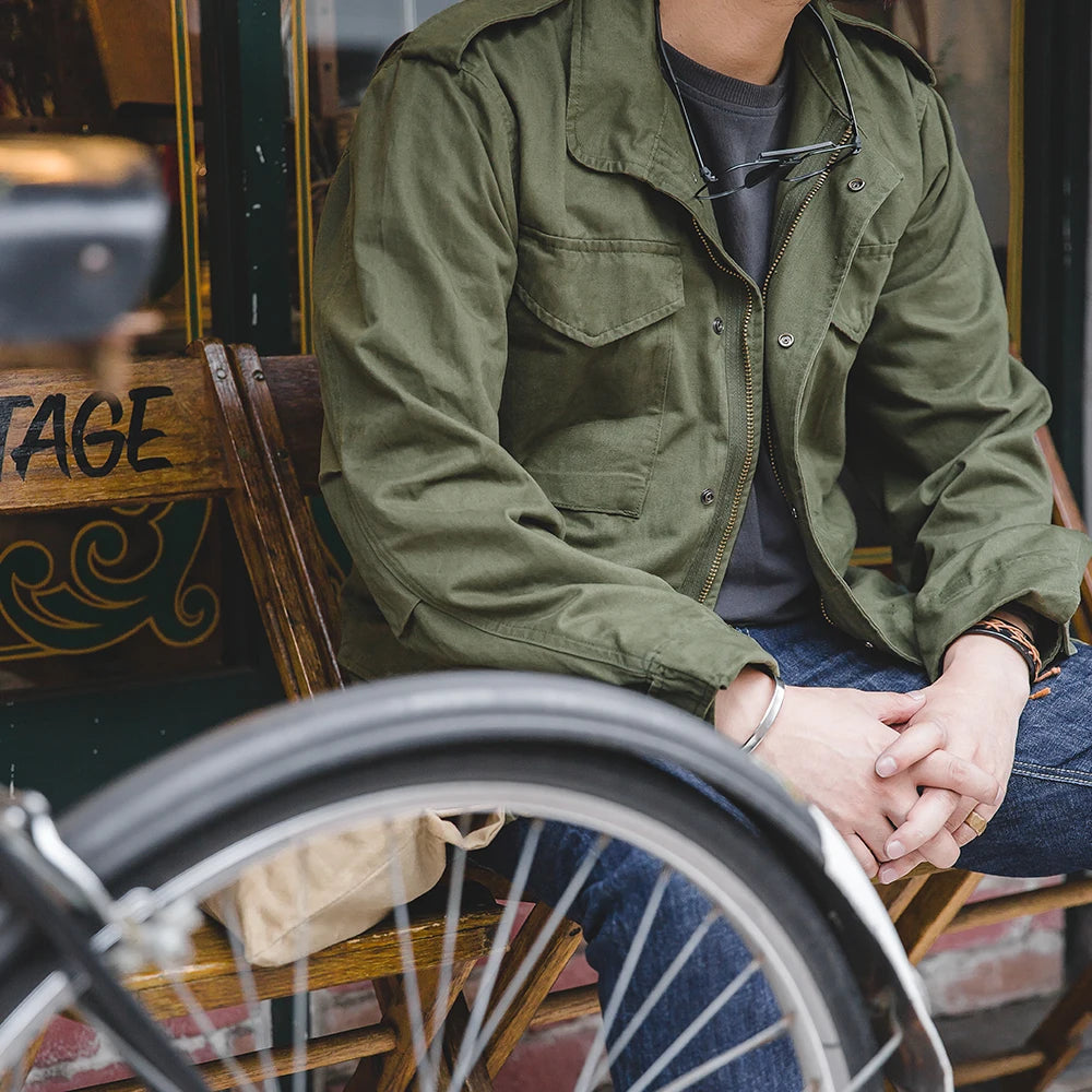 Veste M65 Militaire Homme — 100% Coton Twill, Multi-Poches, Coupe-Vent Vintage | S à XXXL - BLACKBEARD OUTDOOR INDUSTRIES