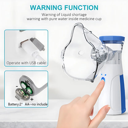 Nébuliseur Portable Silencieux – Inhalateur Atomiseur Adulte & Enfant | Asthme & Urgence