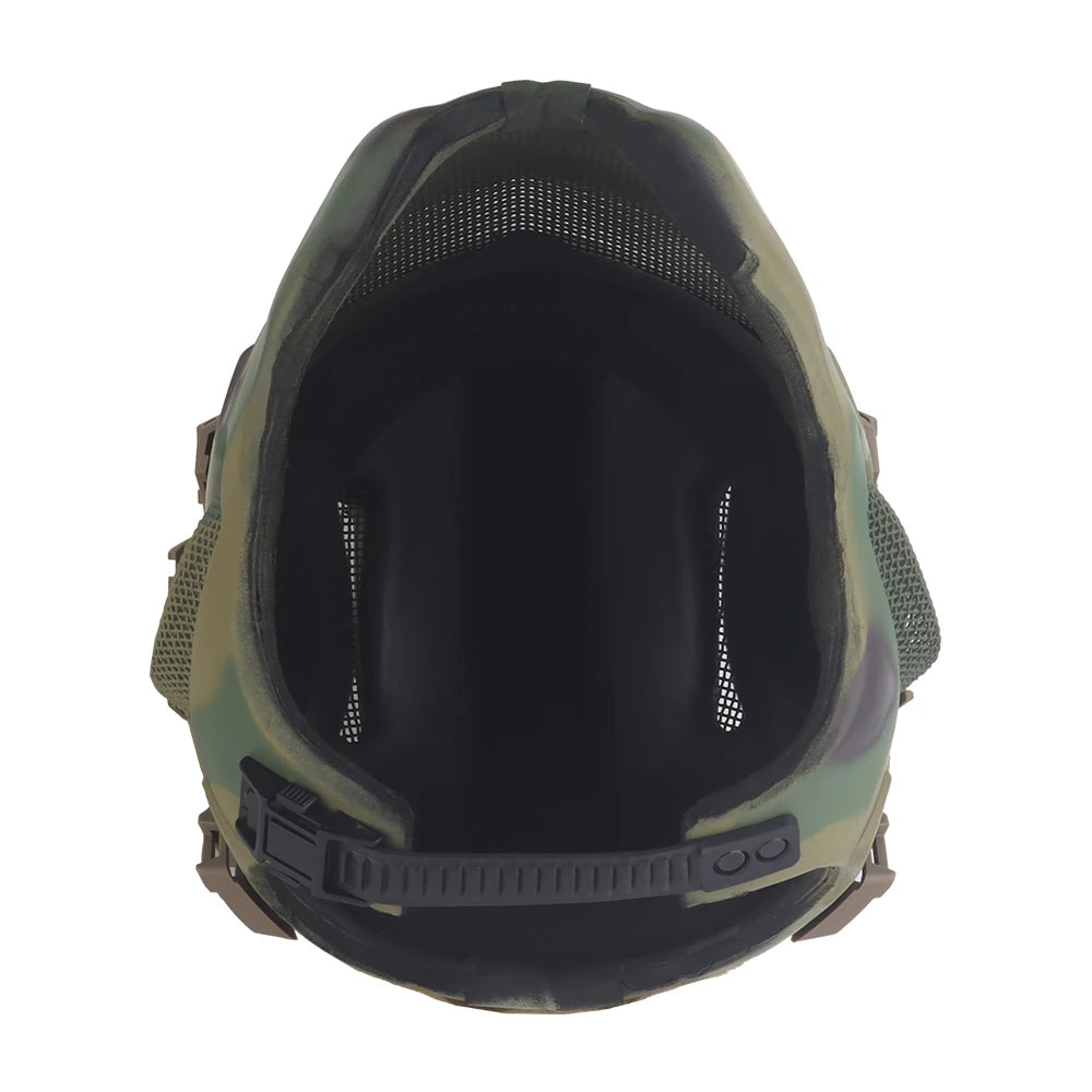 Casque tactique W23 HL-107 avec masque grillagé