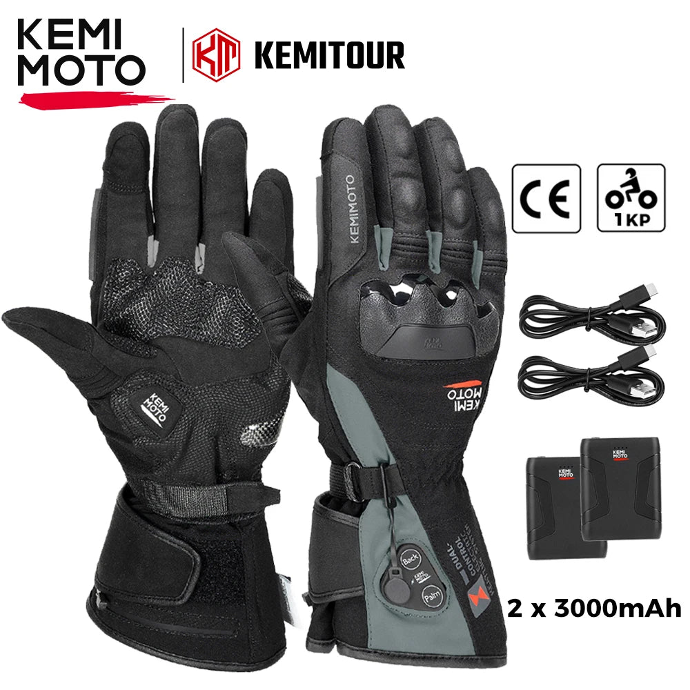 Gants chauffants rechargeables grand froid, tactiles et imperméables