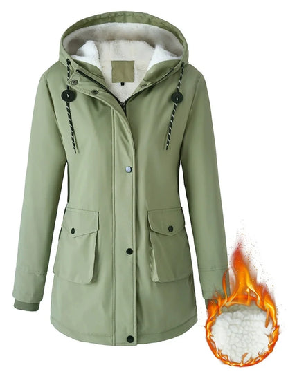 Parka longue femme à capuche – Doublure sherpa et coupe oversize