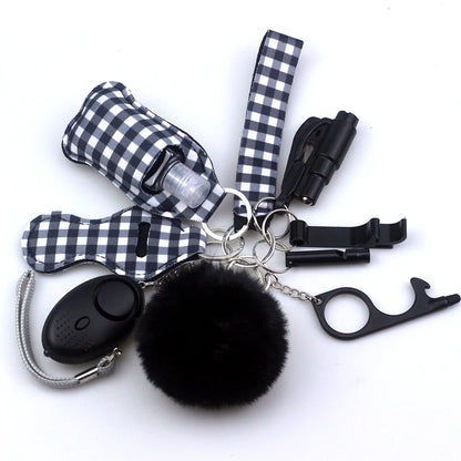 Kit porte-clés de sécurité femme 10 pièces avec dragonne