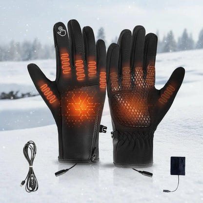 Gants chauffants USB tactiles, coupe-vent et ajustables