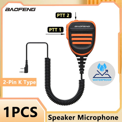 Baofeng BF-780 PTT Microphone à Distance pour Radio Walkie Talkie – Résistant à l'Eau pour Modèles UV-25L, M-5R, Quansheng UV-K5, UV-K6 et plus - BLACKBEARD OUTDOOR INDUSTRIES