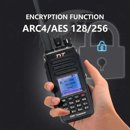 Talkie-Walkie DMR TYT MD-UV390Plus – 10W, GPS Intégré, IP67 Étanche, Chiffrement AES256, Double Bande VHF/UHF, 3000 Canaux