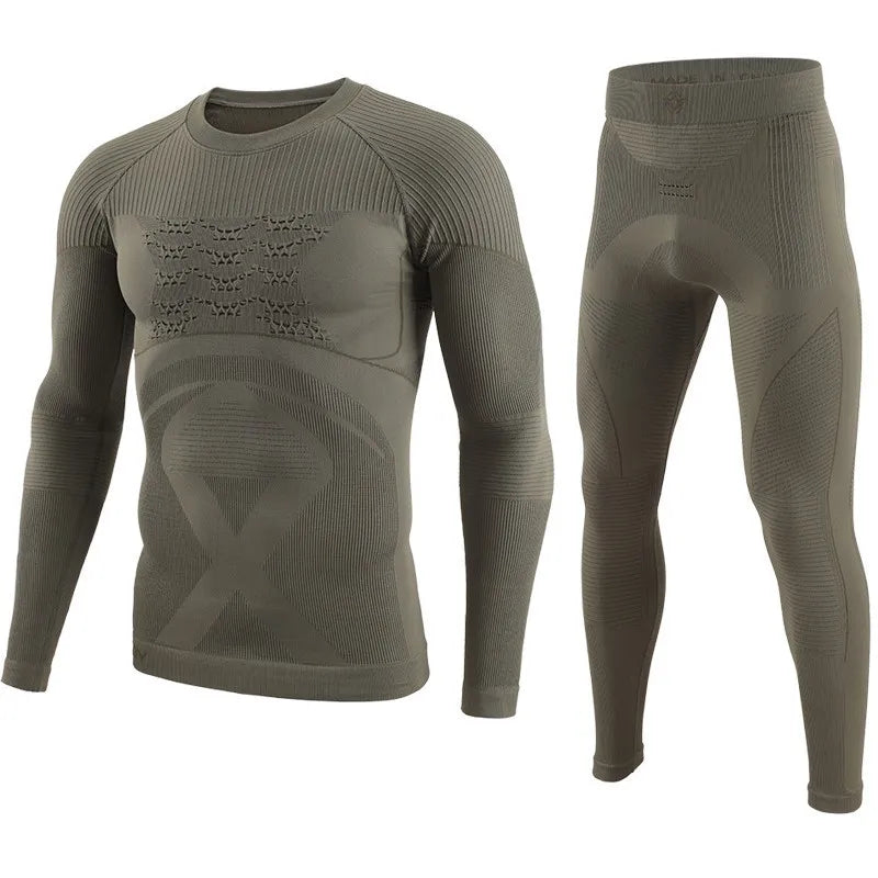 Ensemble Thermique Tactique Fleece Slim Fit – Haut + Pantalon | Randonnée, Chasse, Militaire, Automne Hiver