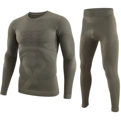 Ensemble Thermique Tactique Fleece Slim Fit – Haut + Pantalon | Randonnée, Chasse, Militaire, Automne Hiver