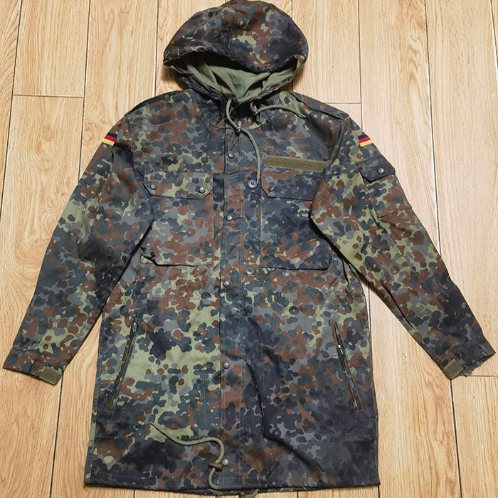 Parka camouflage Flecktarn unisexe mi-longue