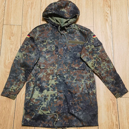 Parka camouflage Flecktarn unisexe mi-longue