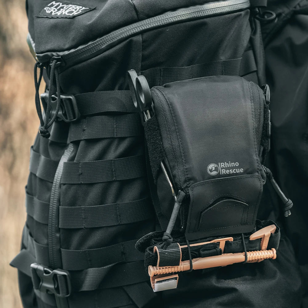 RHINO RESCUE Kit IFAK MOLLE – Garrot, Gaze Compressive, EMS & Survie Tactique