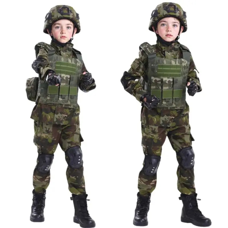 Kit Militaire Tactique Enfant – Gilet, Casque Airsoft, Télescope & Uniforme Combat - BLACKBEARD OUTDOOR INDUSTRIES