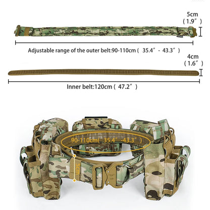 Ceinture Tactique ARTEX 7-en-1 MOLLE 1000D Nylon – Kit Complet Airsoft & Duty