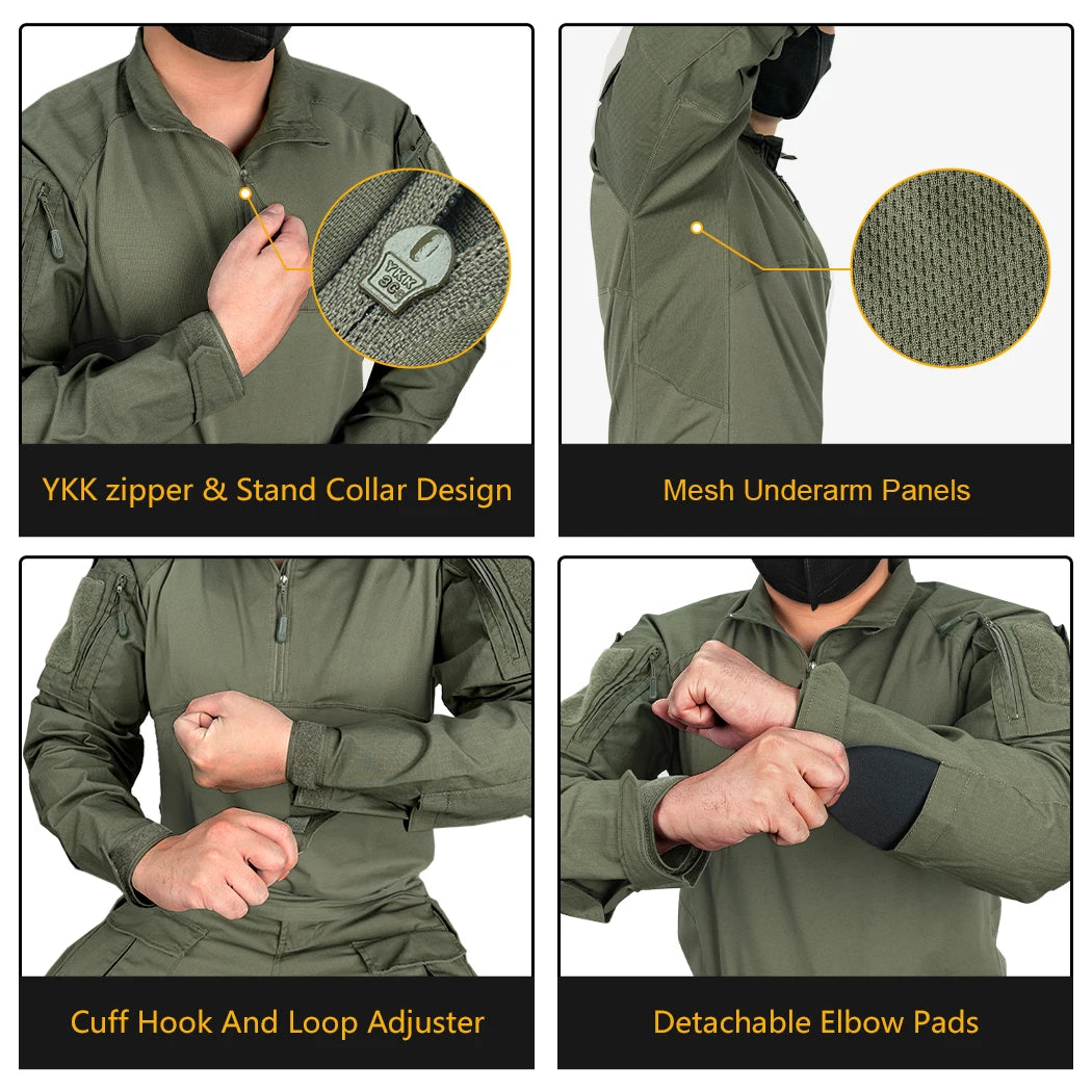 Chemise tactique IDOGEAR BSR combat avec coudières airsoft - BLACKBEARD OUTDOOR INDUSTRIES