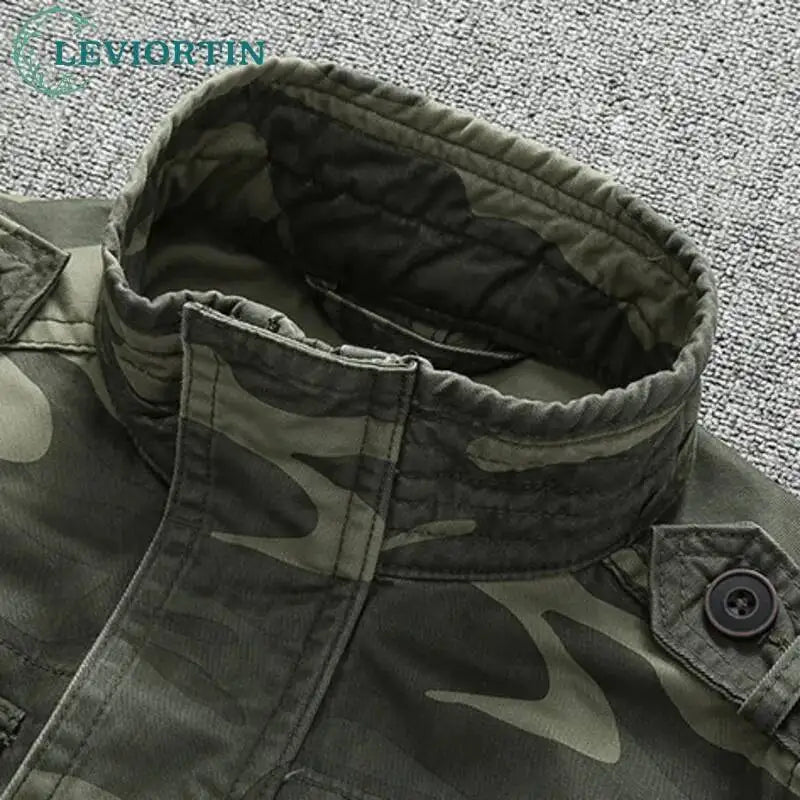 Veste Cargo Militaire Camouflage Homme — Coton Lourd, Col Montant, Multi-Poches | Workwear & Outdoor | S à XXXL - BLACKBEARD OUTDOOR INDUSTRIES
