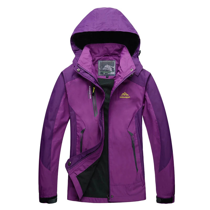Veste Randonnée Femme Imperméable Coupe-Vent – Capuche Amovible, Multi-Poches - BLACKBEARD OUTDOOR INDUSTRIES