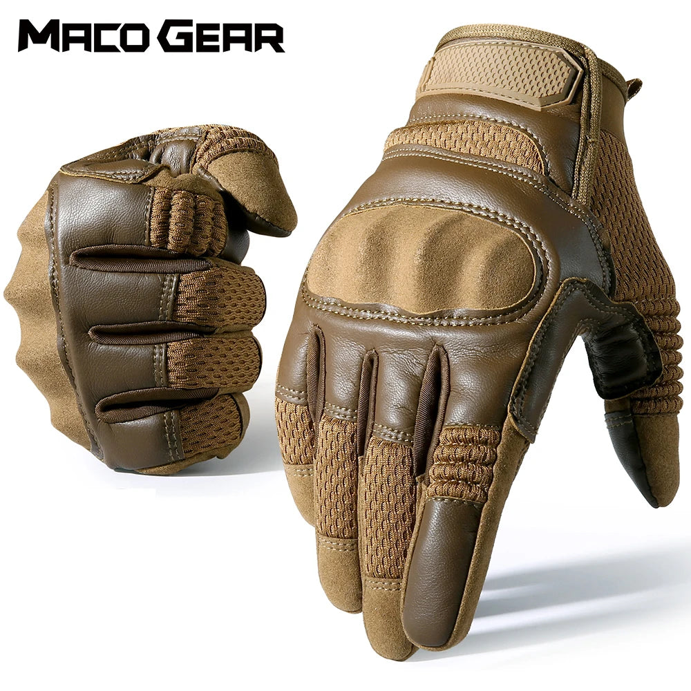 Gants Moto Tactiles en Cuir PU – Protection Totale & Confort Haut de Gamme - BLACKBEARD OUTDOOR INDUSTRIES
