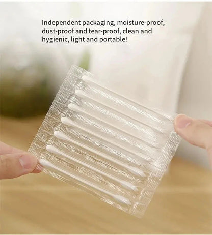 100 Coton-Tiges Individuellement Emballés – Double Embout – Hygiéniques, Jetables, Portables - BLACKBEARD OUTDOOR INDUSTRIES