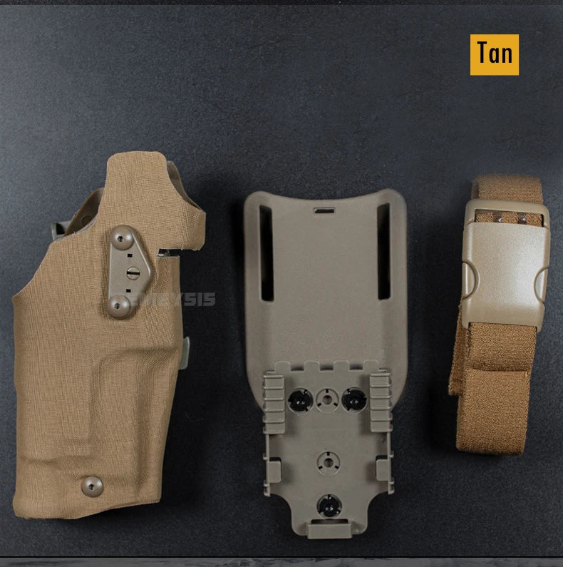Holster Tactique de Cuisse – Pour Glock 17 Gen4 / G19 avec Lampe X300 / X300U - BLACKBEARD OUTDOOR INDUSTRIES