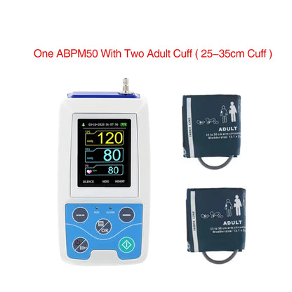 CONTEC ABPM50 – Moniteur de Pression Artérielle Ambulatoire 24H avec Logiciel PC