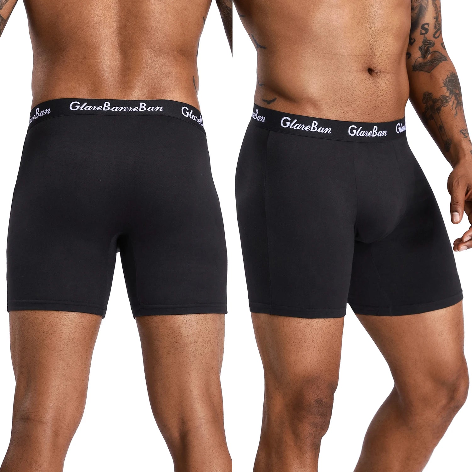 Lot de 5 Boxers Noirs Homme – Confort Mi-Long, Respirant & Moderne - BLACKBEARD OUTDOOR INDUSTRIES