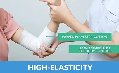 Bandages de Gaze Respirants - 4 Rouleaux - Fournitures de Premiers Secours Premium pour Aventuriers - Flexible - Bande de Pansement pour Soins des Plaies BLACKBEARD OUTDOOR INDUSTRIES