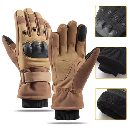 Gants Thermiques Tactiques Hiver – Doigts Complets, Compatible Écran Tactile, Moto et Outdoor