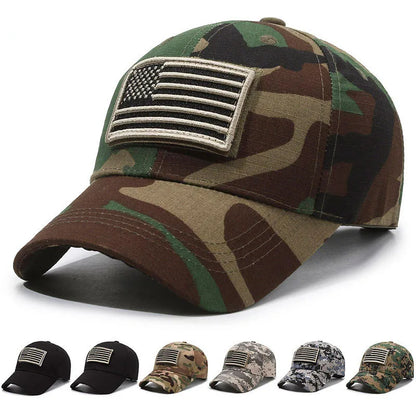 Casquette Baseball Drapeau Américain Brodé – Camouflage Respirante Unisexe | 14 Coloris - BLACKBEARD OUTDOOR INDUSTRIES