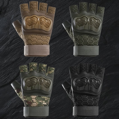 Gants Tactiques Demi-Doigt Militaire – Chasse Tir Combat Fitness Outdoor