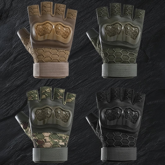 Gants Tactiques Demi-Doigt Militaire – Chasse Tir Combat Fitness Outdoor