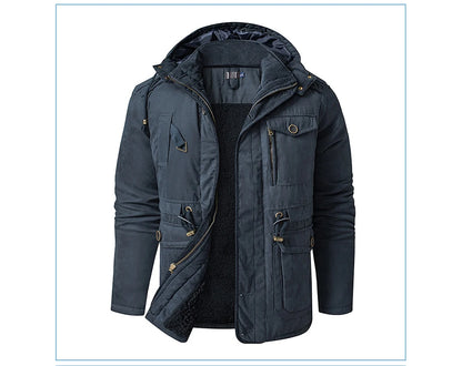 Veste d’Hiver Chaude Homme – DIMUSI Veste Tactique Épaissie | Polaire Doublée | Multi-poches | Coupe-Vent | Capuche | Mode & Outdoor - BLACKBEARD OUTDOOR INDUSTRIES