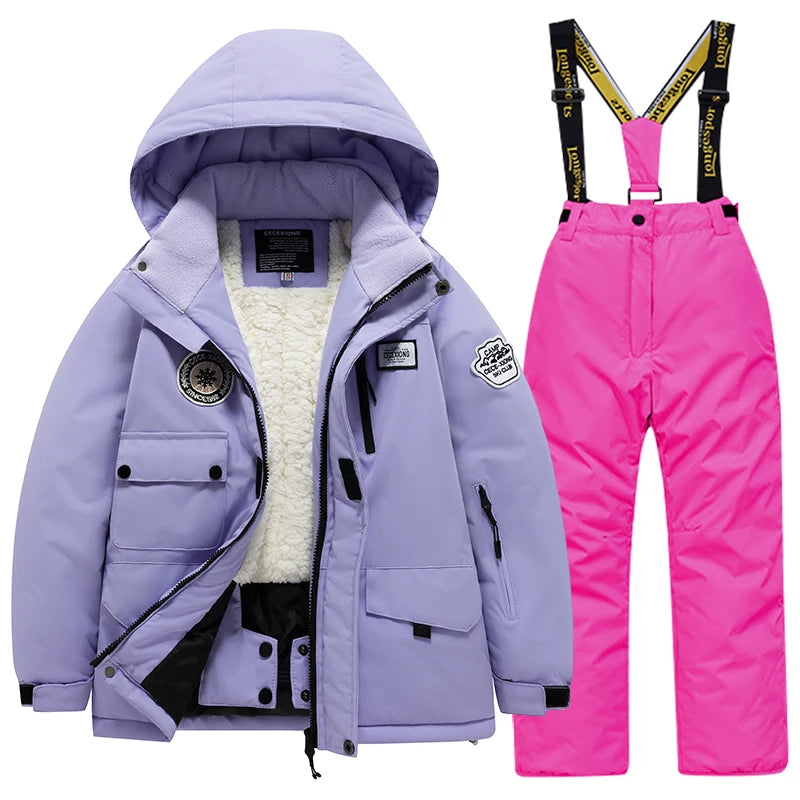 Combinaison de Ski Enfant – Imperméable, Chaude, Coupe-Vent | Garçon & Fille
