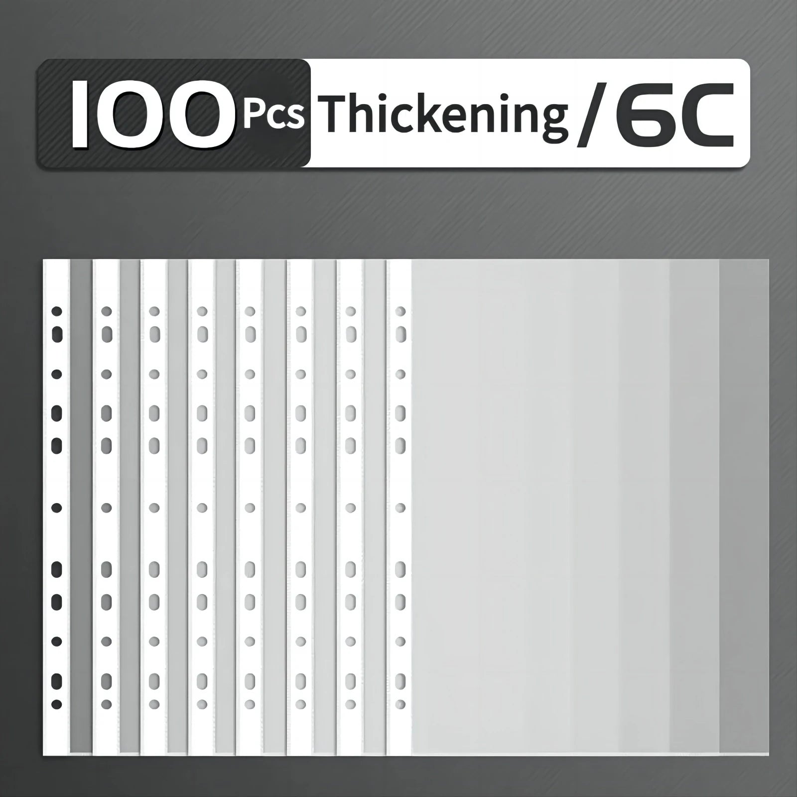 Lot de 100 Pochettes Plastiques A4 – 11 Trous Standard - BLACKBEARD OUTDOOR INDUSTRIES