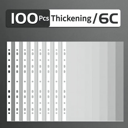 Lot de 100 Pochettes Plastiques A4 – 11 Trous Standard - BLACKBEARD OUTDOOR INDUSTRIES