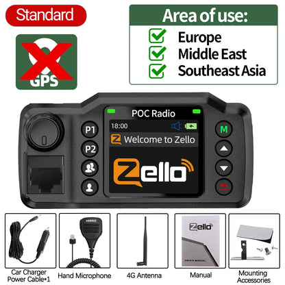 Radio POC 4G Véhicule Longue Portée – Talkie-Walkie Réseau GPS Double SIM Android WiFi Zello - BLACKBEARD OUTDOOR INDUSTRIES
