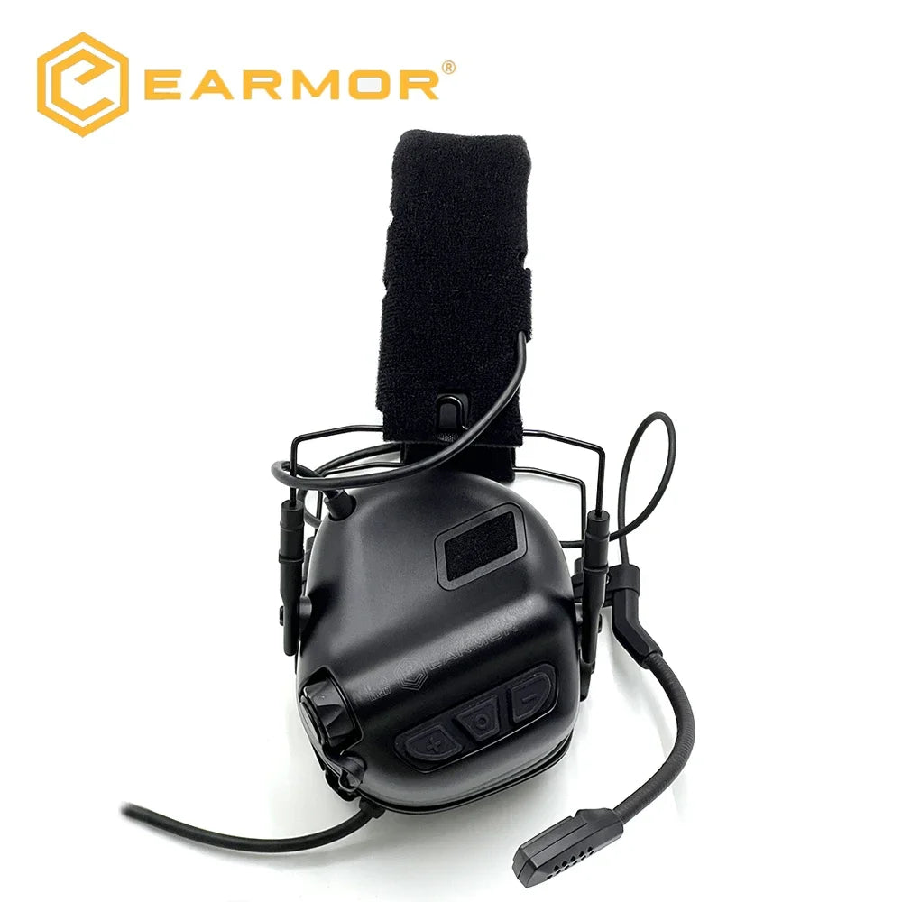 Casque de tir Earmor M32 SE – antibruit électronique avec micro, PTT M51 et support ARC pour casque - BLACKBEARD OUTDOOR INDUSTRIES