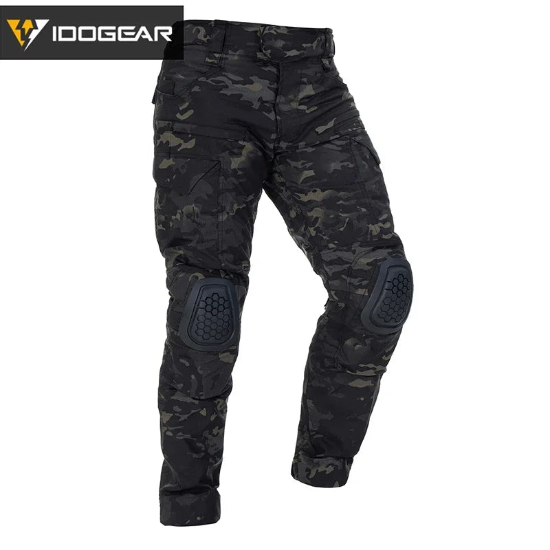 pantalon tactique idogear g4 combat genouillere multicam black