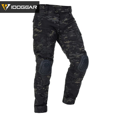pantalon tactique idogear g4 combat genouillere multicam black