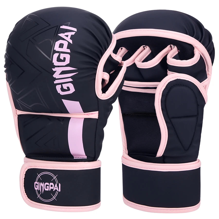 Gants MMA Demi-Doigts Pro Cuir PU – Sac de Frappe / Karaté / Muay Thai – S M L Adulte & Enfant - BLACKBEARD OUTDOOR INDUSTRIES