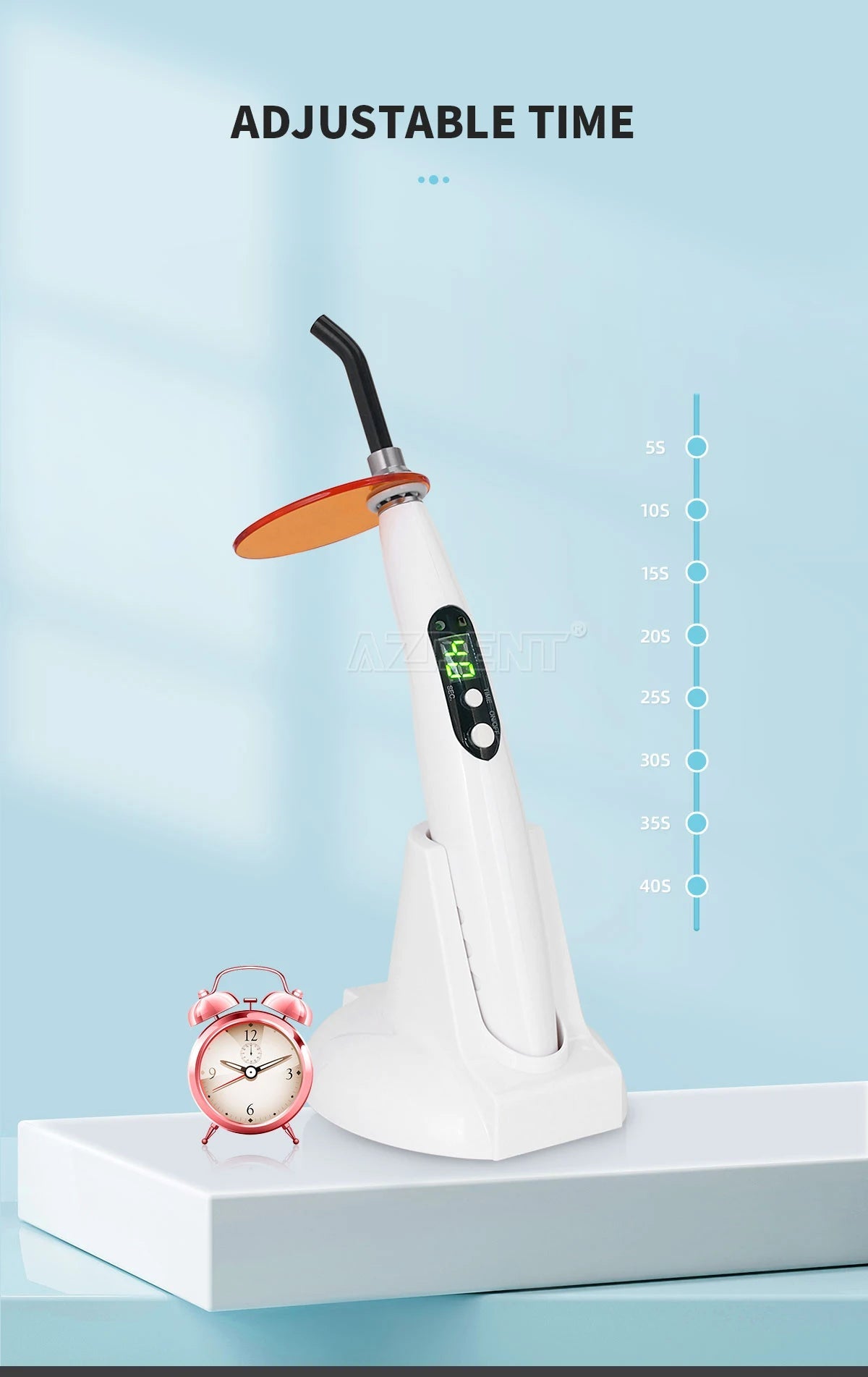 Lampe à Photopolymériser Sans Fil – AZDENT | LED Haute Puissance 1200–1500 mW/cm² Ma boutique